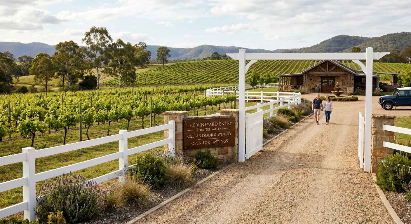Vineyard Posts & Rails & Front Entrance Fencing